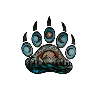 Durable vinyl, die-cut Wilderness Paw Sticker