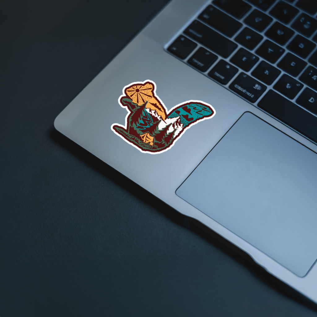 Durable, vinyl, die-cut, Wilderness Squirrel Sticker.