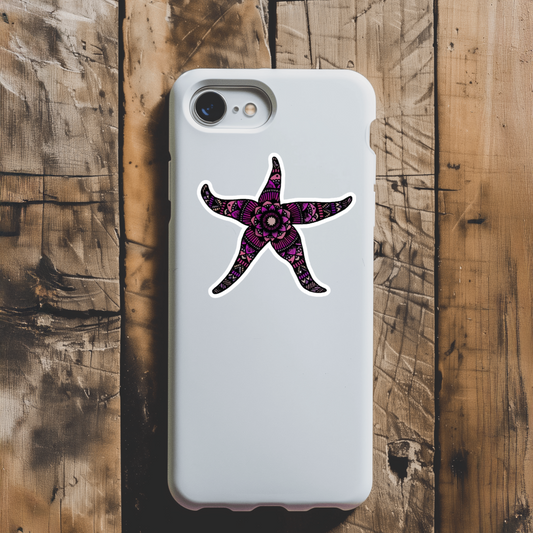 Durable, vinyl, die-cut, Wilderness Starfish Sticker.