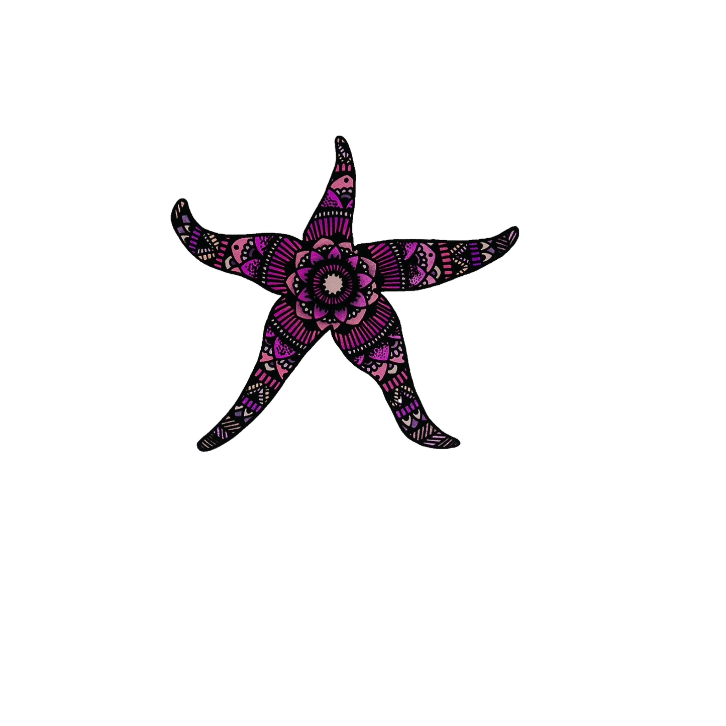 Durable vinyl, die-cut Wilderness Starfish Sticker