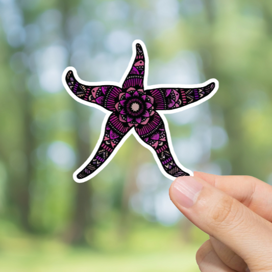 Durable, vinyl, Wilderness Starfish Sticker.