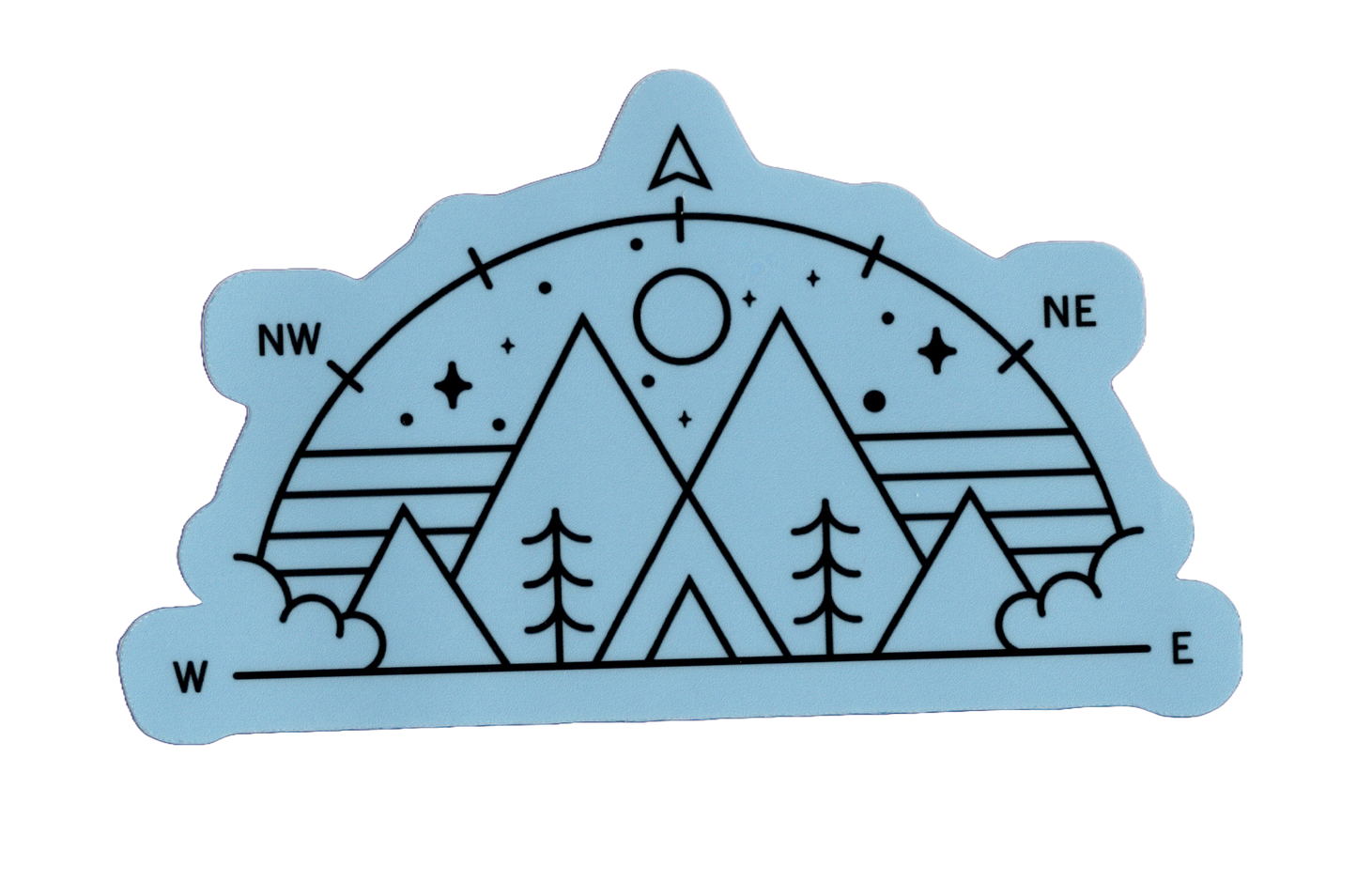 Durable vinyl, die-cut Wilderness Sticker