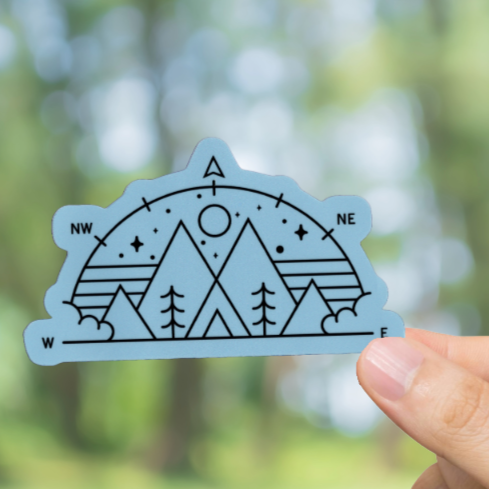 Durable, vinyl, die-cut, Wilderness Sticker.