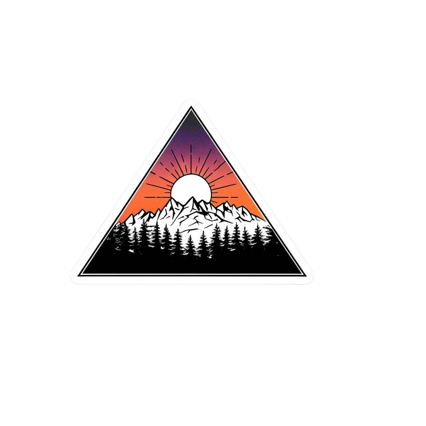 Durable vinyl die-cut Wilderness Triangle Sticker