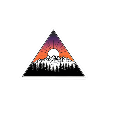 Durable vinyl die-cut Wilderness Triangle Sticker