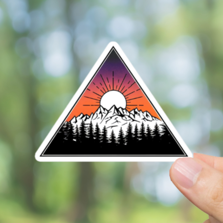 Durable, vinyl, Wilderness Triangle Sticker.