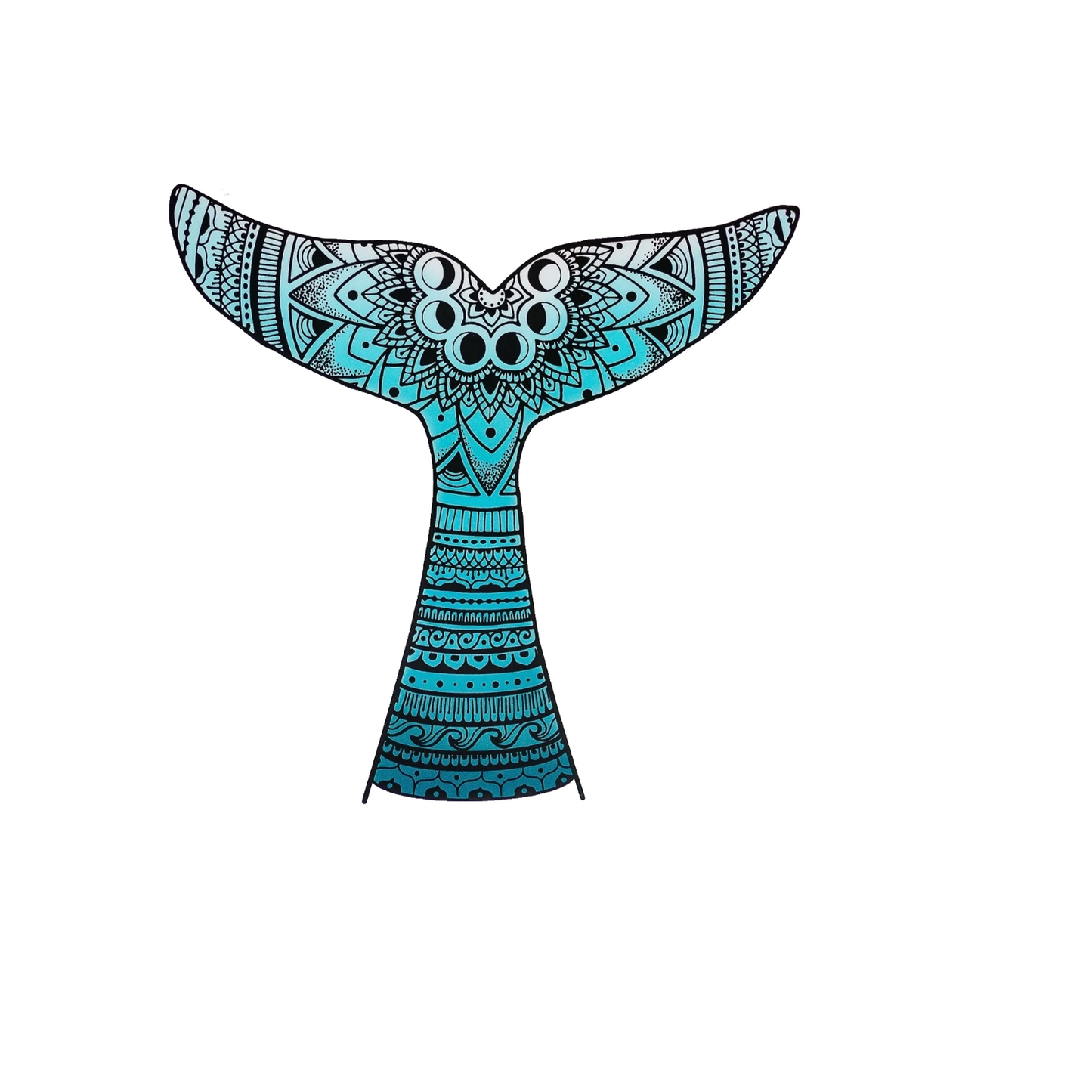 Durable vinyl, die-cut Wilderness Whale Tail Sticker