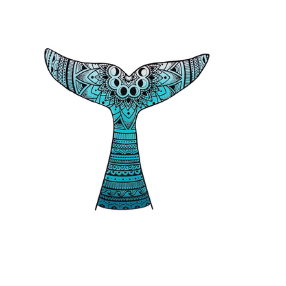 Durable vinyl, die-cut Wilderness Whale Tail Sticker
