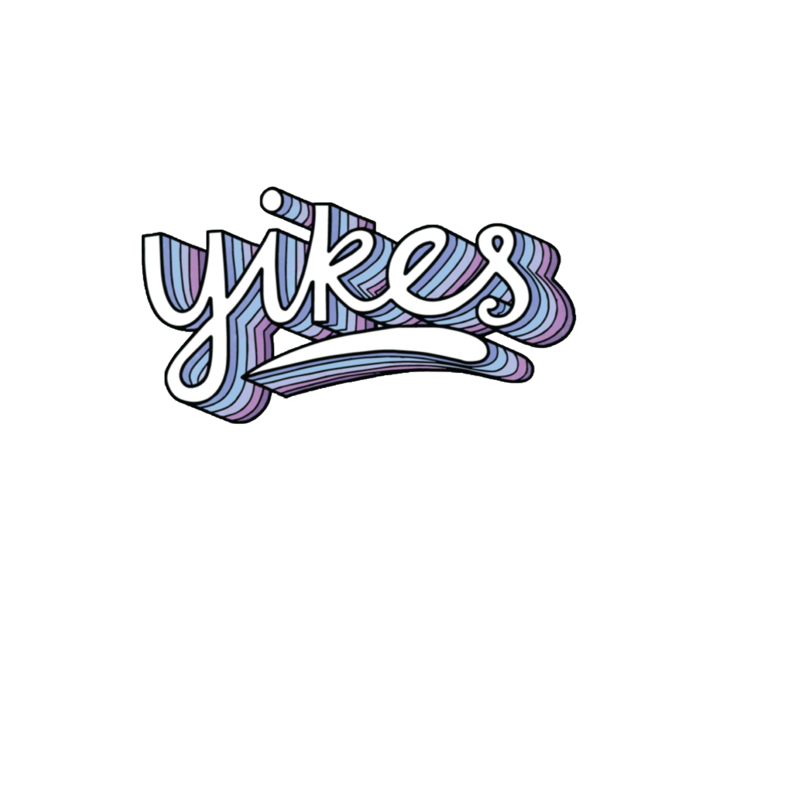 Durable, die-cut Yikes Sticker