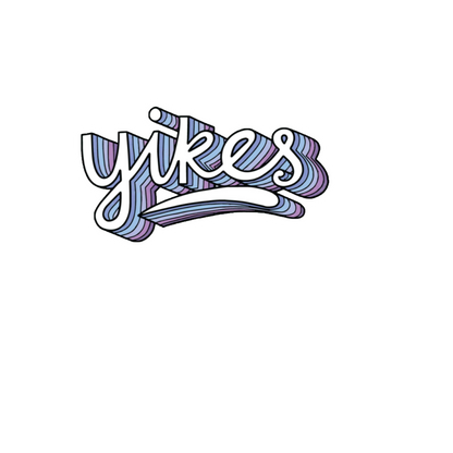 Durable, die-cut Yikes Sticker