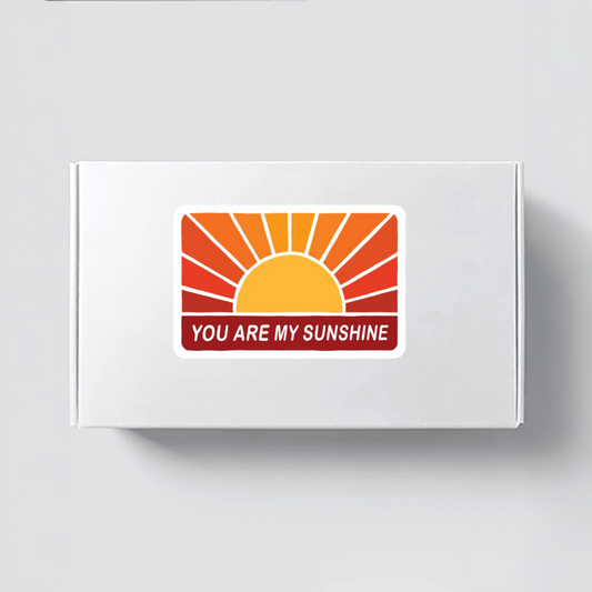 Durable, vinyl, die-cut, You Are My Sunshine Sticker.