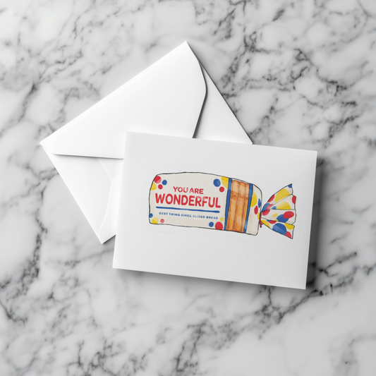 Durable, vinyl, die-cut, You Are Wonderful Sticker.