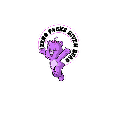 Durable vinyl die-cut Zero Bear Sticker