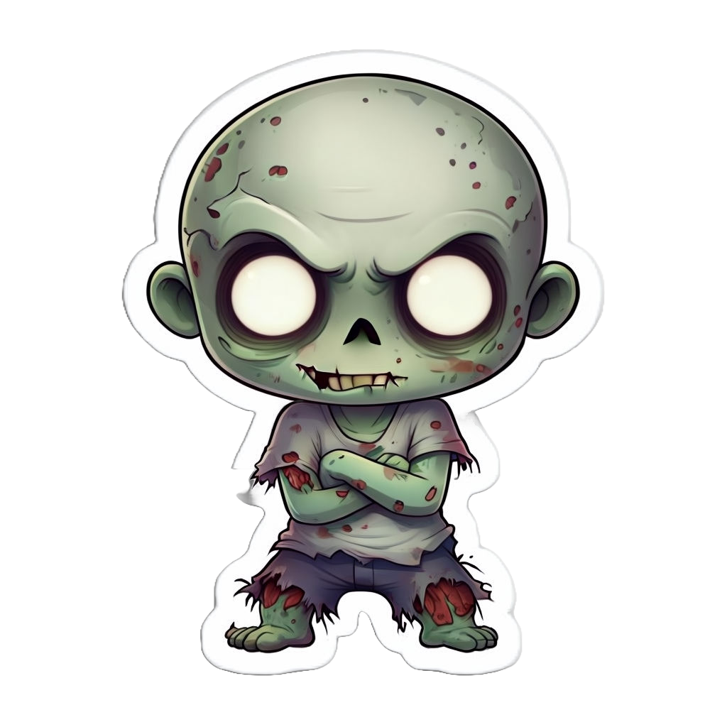 Durable vinyl, die-cut Zombie 2 Sticker