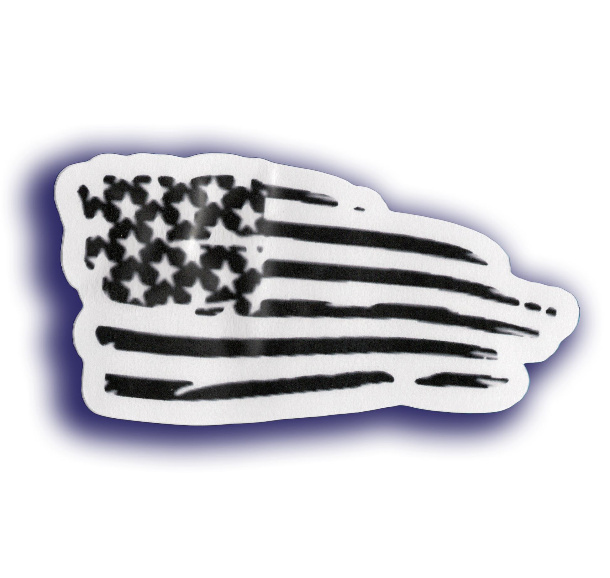 Durable vinyl, die-cut Flag Sticker