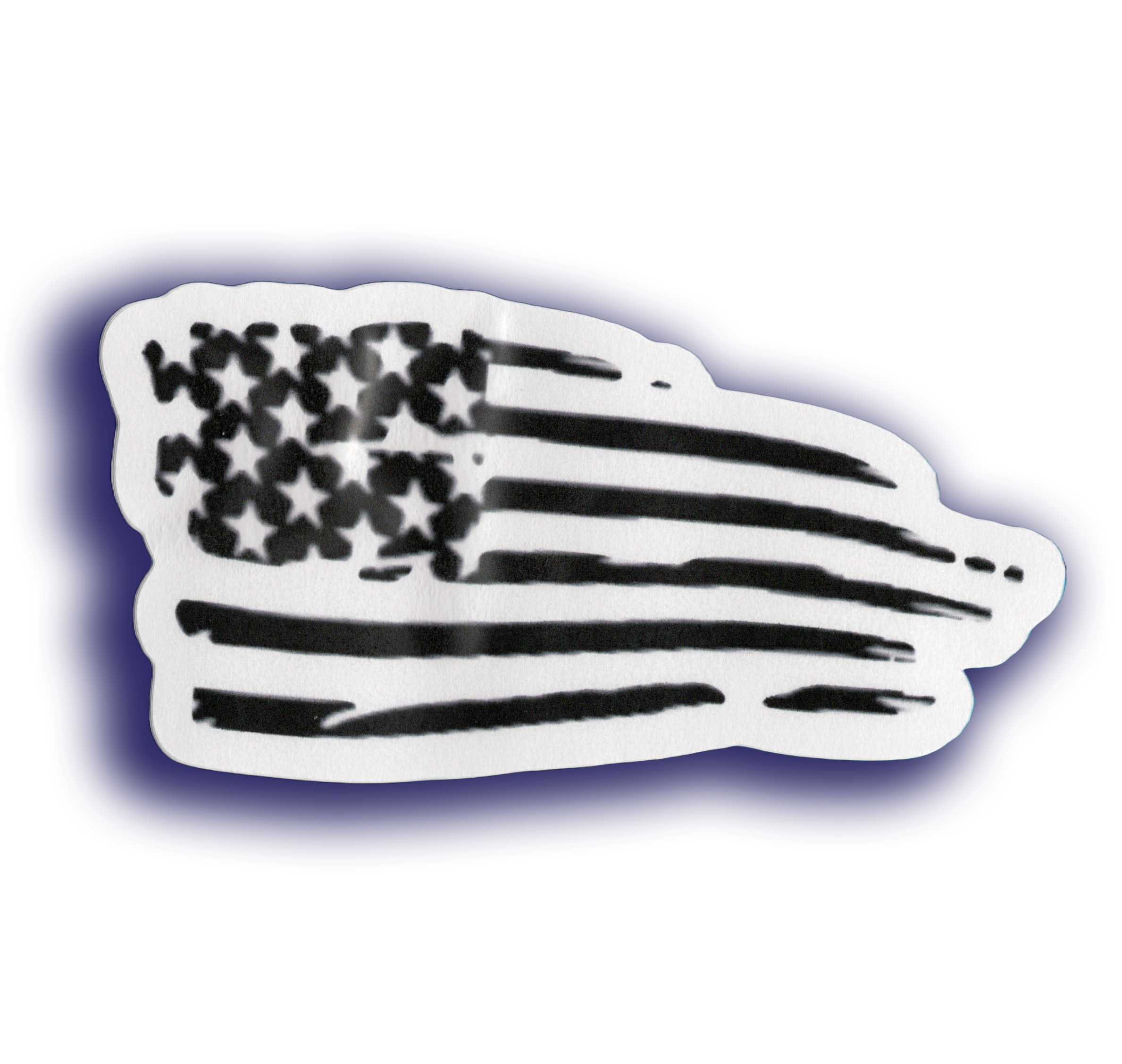 Durable vinyl, die-cut Flag Sticker