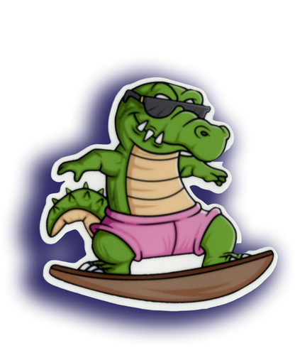 Durable vinyl, die-cut Gator Sticker