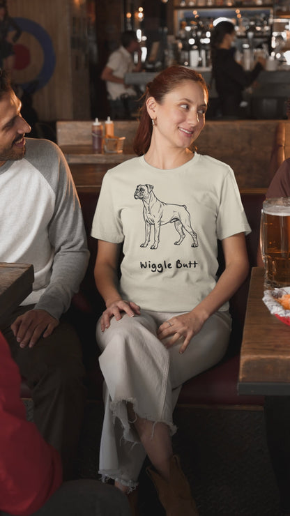 Ollie's: 'Wiggle Butt Dog'- 100% Cotton T-shirt