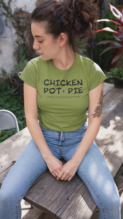 Ollie's: "Chicken Pot Pie" - 100% Cotton Graphic T-Shirt