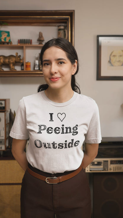 Ollie's: 'I Love Peeing Outside' - 100% Cotton T-shirt